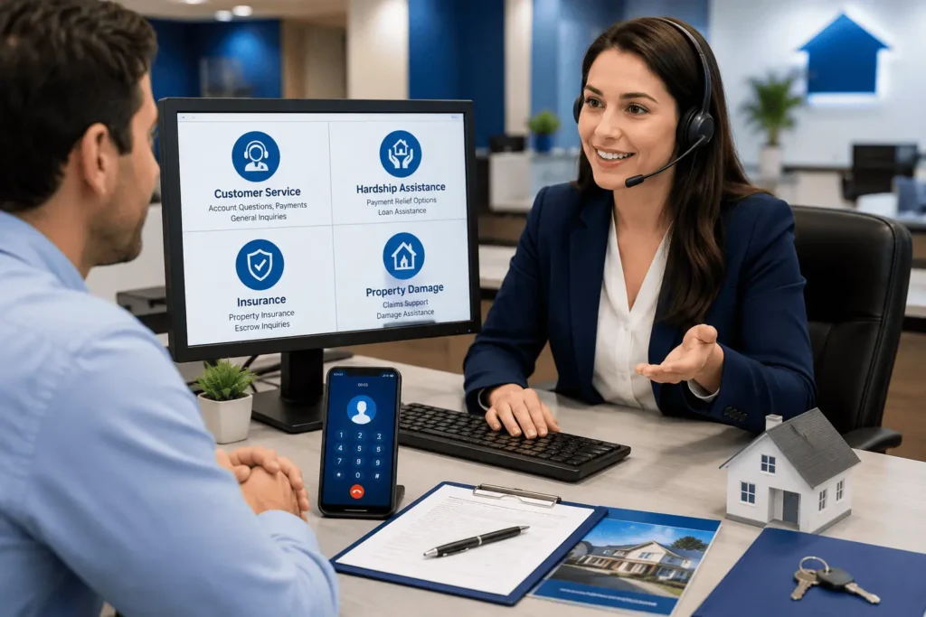 Midland Mortgage Phone Number customer support representative helping a homeowner with mortgage assistance