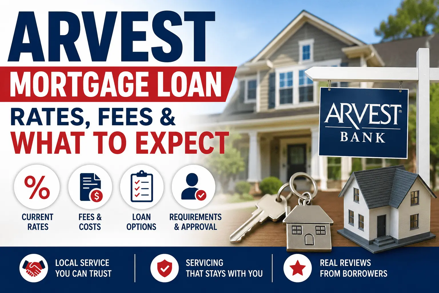 Arvest Mortgage Loan rates, fees, approval requirements and home financing options explained