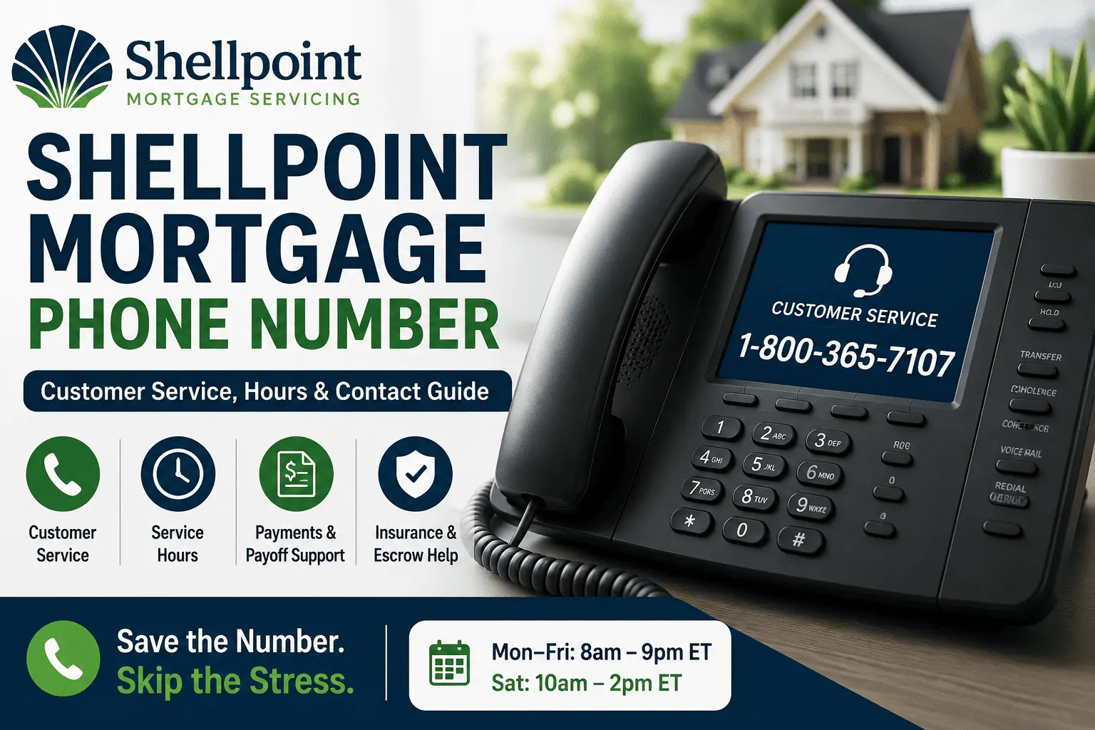 Shellpoint Mortgage Phone Number with customer service hours, payment help, and fast mortgage support details