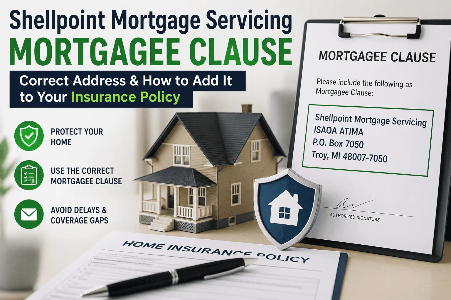 Shellpoint Mortgage Servicing Mortgagee Clause for homeowners insurance