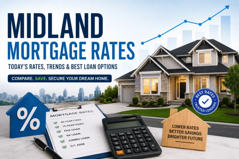 Midland mortgage rates guide showing home, calculator, and loan options to help buyers compare today's best rates