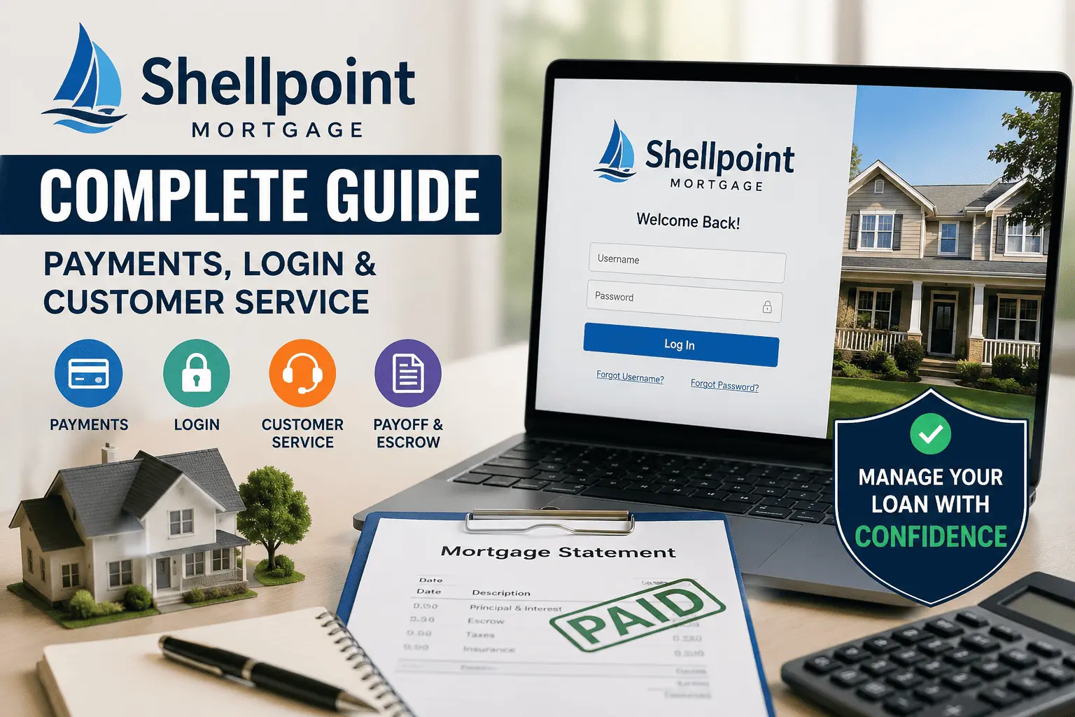 Shellpoint Mortgage complete guide showing login, payments, customer service, escrow, and payoff support for homeowners